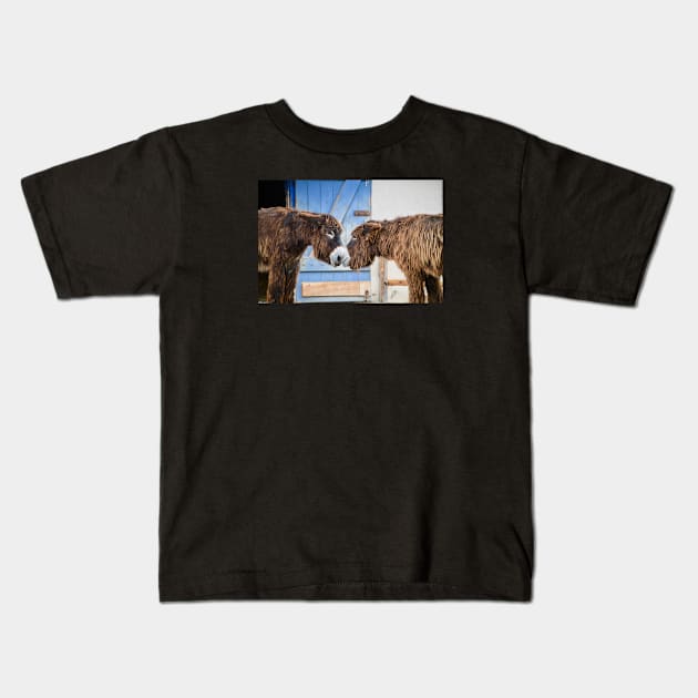 Donkey Kiss / Swiss Artwork Photography Kids T-Shirt by RaphaelWolf